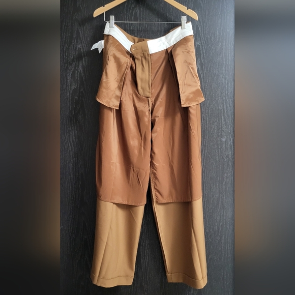 Madewell Harlow Wide-Leg Pant In Tan/Beige - Picture 5 of 16